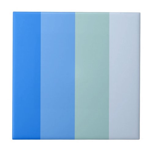 Blue Stripes Maritime Ceramic Tile