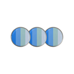Blue Stripes Maritime Golf Ball Marker