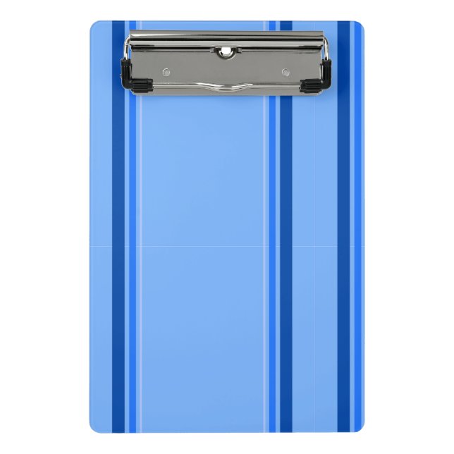 Blue Stripes Mini Clipboard (Front)