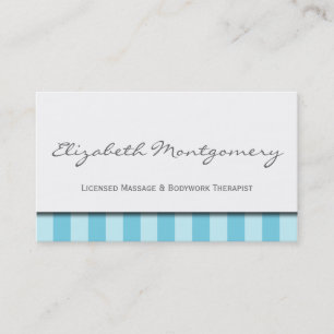 Blue Stripes Modern Appointment Business Card