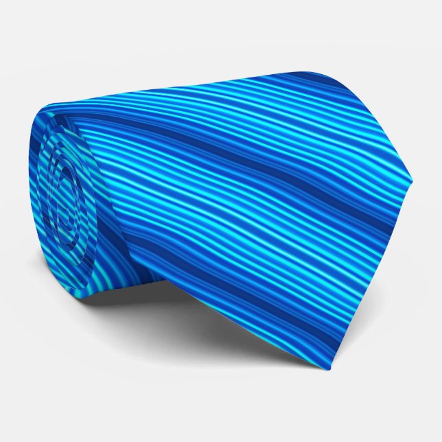 Blue Stripes Neck Tie (Rolled)