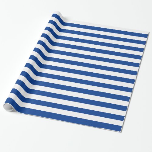 Blue Stripes on custom Color Wrapping Paper