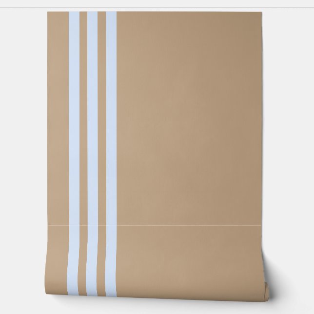 Blue Stripes On Tan  Wallpaper (Unrolling)