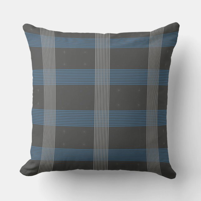 Blue Stripes Outdoor Pillow (Front)