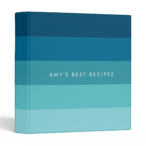 Blue stripes palette 3 ring binder