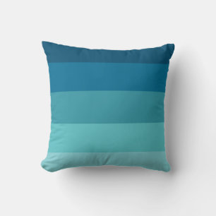 Blue stripes palette throw pillow