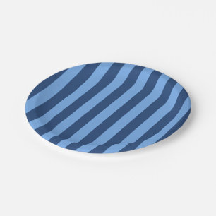 Blue Stripes Paper Plates