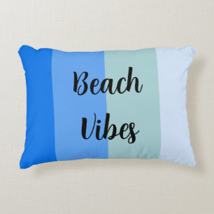 Blue Stripes Pattern Accent Pillow