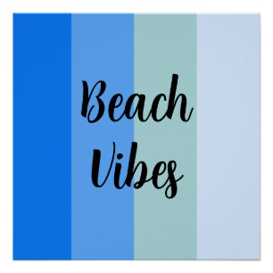 Blue Stripes Pattern Poster