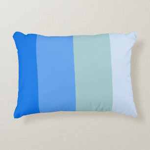 Blue Stripes Pattern Round Pillow