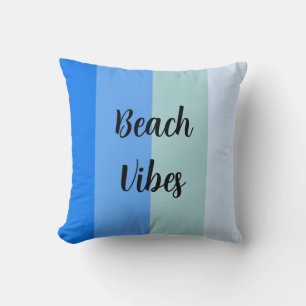 Blue Stripes Pattern Throw Pillow