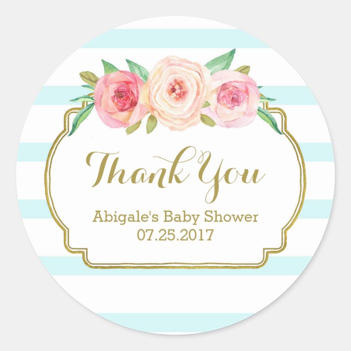 floral baby shower favors