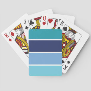 Blue Stripes Poker Cards