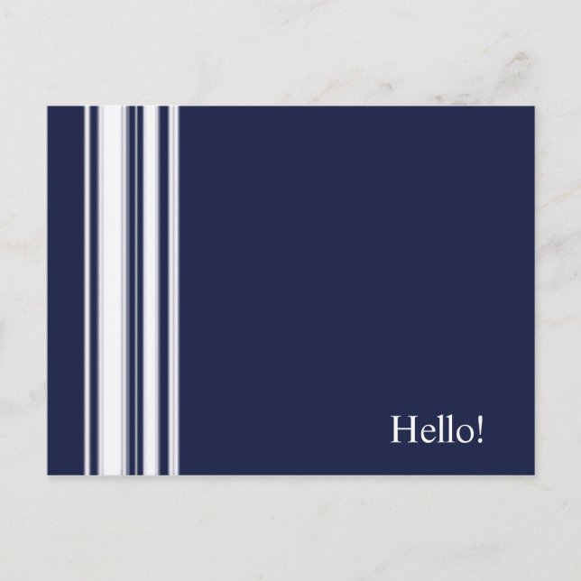 Blue Stripes Postcard (Front)