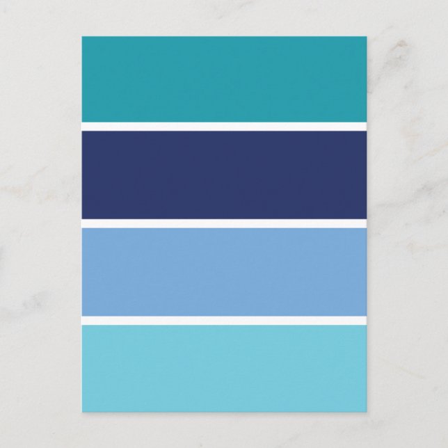 Blue Stripes Postcard (Front)