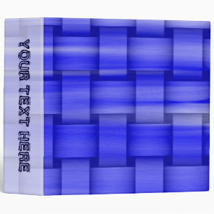 Blue stripes retro graphic design binder