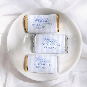 Blue Stripes Retro Palm Tree Bachelorette Favor