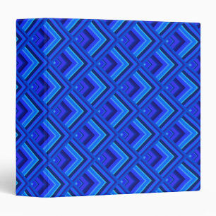 Blue stripes scale pattern 3 ring binder