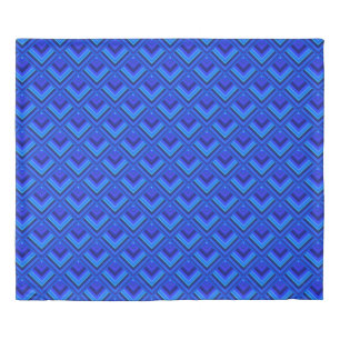 Blue stripes scale pattern duvet cover
