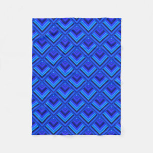 Blue stripes scale pattern fleece blanket