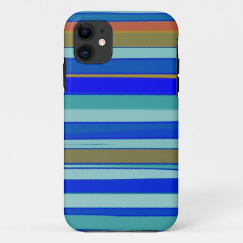 Blue stripes seamless graphic design iPhone 11 case