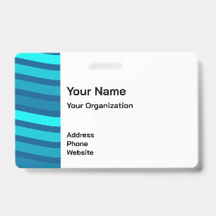 Blue Stripes Security Badge – Professional