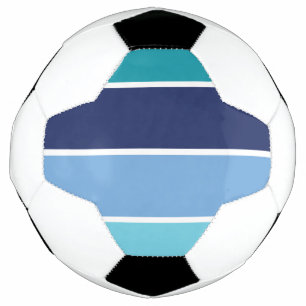 Blue Stripes Soccer Ball
