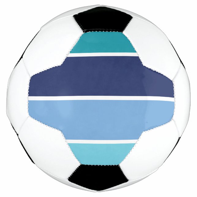 Blue Stripes Soccer Ball (Front)
