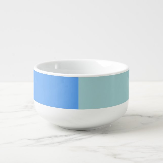 Blue Stripes Soup Mug (Front)