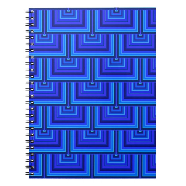 blue stripes square scales notebook (Front)