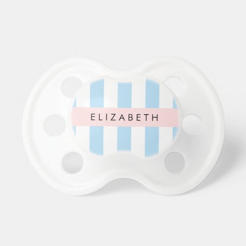 Blue Stripes Striped Pattern Lines Your Name Pacifier