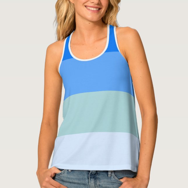 Blue Stripes Tank Top (Front)