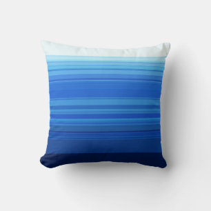 Blue Stripes Throw Pillow