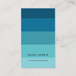 Blue stripes vertical business card