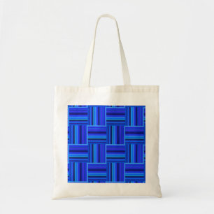 Blue stripes weave pattern tote bag