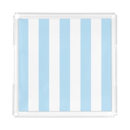 Blue Stripes White Stripes Striped Pattern Acrylic Tray