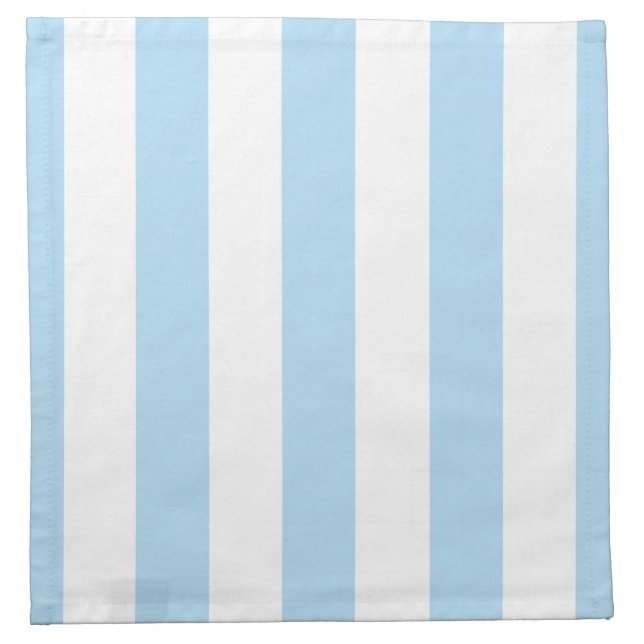 Blue Stripes, White Stripes, Striped Pattern Cloth Napkin (Front)