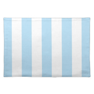Blue Stripes, White Stripes, Striped Pattern Cloth Placemat