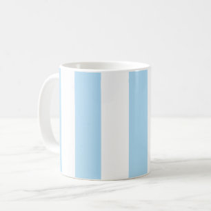 Blue Stripes, White Stripes, Striped Pattern Coffee Mug