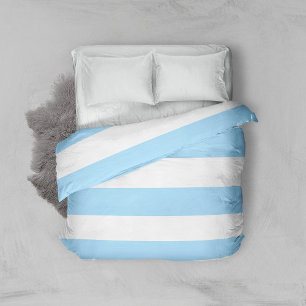 Blue Stripes, White Stripes, Striped Pattern Duvet Cover