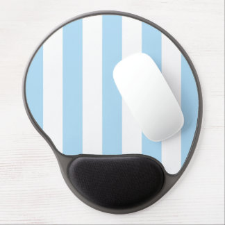 Blue Stripes, White Stripes, Striped Pattern Gel Mouse Pad