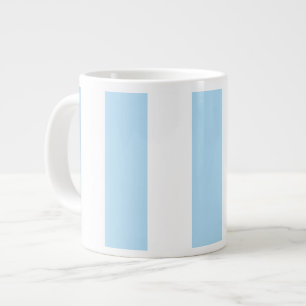 Blue Stripes, White Stripes, Striped Pattern Giant Coffee Mug