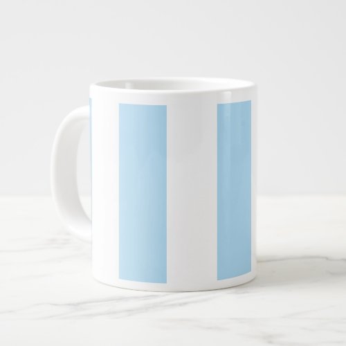 Blue Stripes White Stripes Striped Pattern Giant Coffee Mug