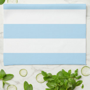 Blue Stripes, White Stripes, Striped Pattern Kitchen Towel