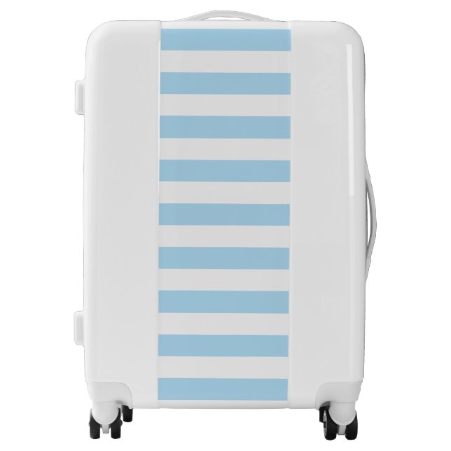 Blue Stripes, White Stripes, Striped Pattern Luggage (Front)