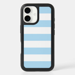 Blue Stripes, White Stripes, Striped Pattern iPhone 16 Case