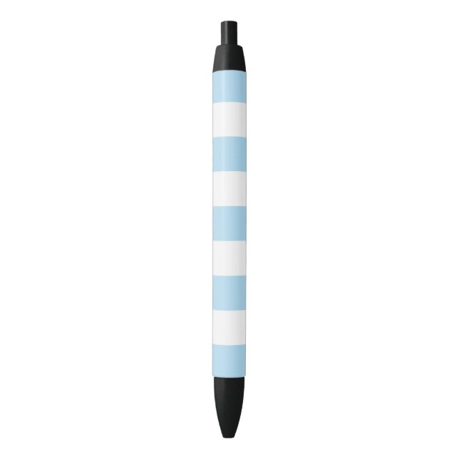 Blue Stripes, White Stripes, Striped Pattern Pen (Front Vertical)