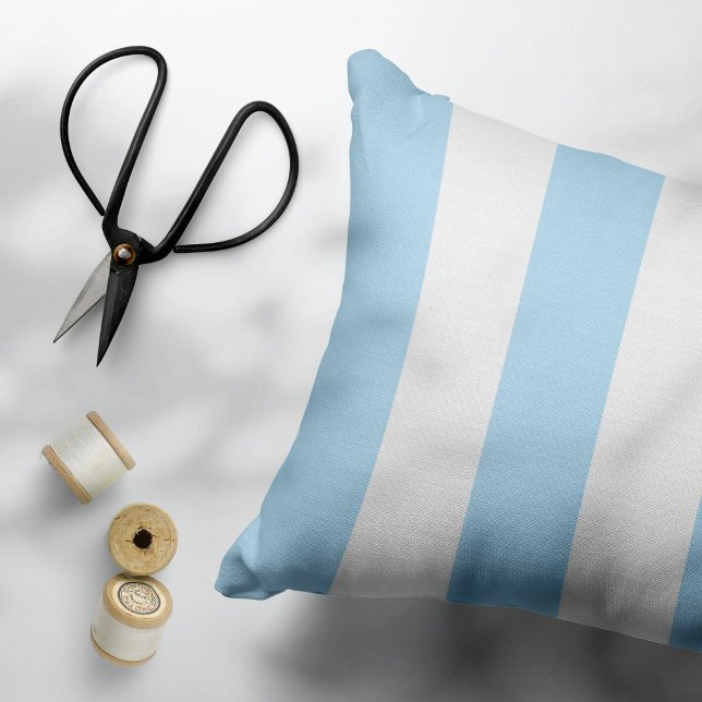Blue Stripes, White Stripes, Striped Pattern Pillow Case (Creator Uploaded)
