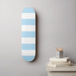 Blue Stripes, White Stripes, Striped Pattern Skateboard<br><div class="desc">Elegant,  stylish and sophisticated stripes in blue and white color. Modern and trendy gift,  perfect for the stripes lover in your life.</div>