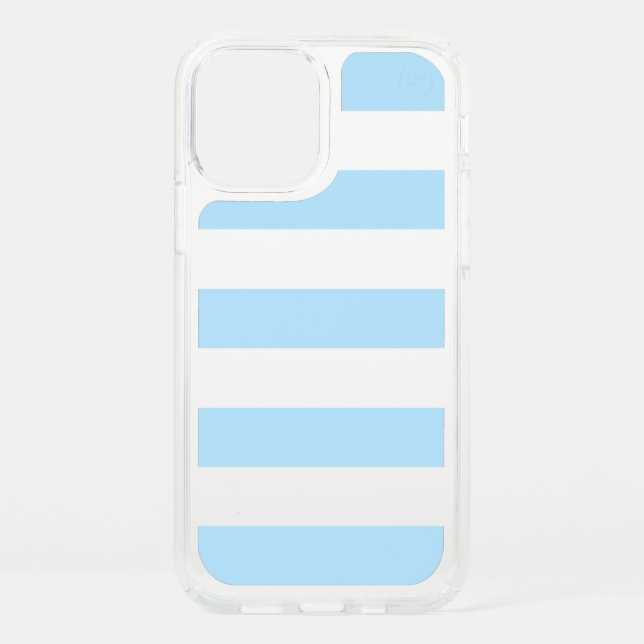 Blue Stripes, White Stripes, Striped Pattern Speck iPhone 12 Case (Front)